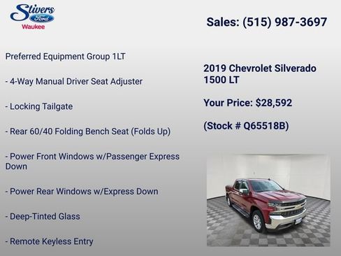 Used 2019 Chevrolet Silverado 1500 LT w/ All-Star Edition AWD/4WD image 8