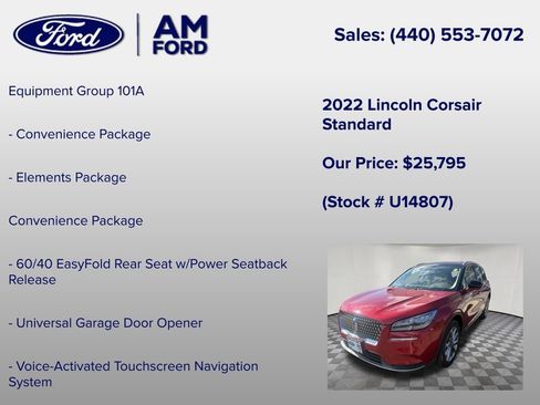 Used 2022 Lincoln Corsair AWD w/ Premium Package image 6