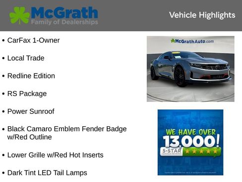 Used 2022 Chevrolet Camaro LT w/ Redline Edition RWD image 6