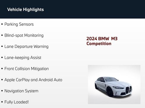 Used 2024 BMW M3 Competition RWD image 5
