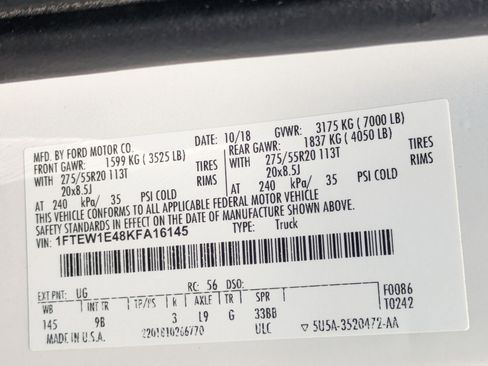 Used 2019 Ford F150 Platinum w/ Equipment Group 701A Luxury AWD/4WD image 33