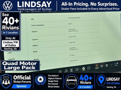 Used 2022 Rivian R1T Adventure AWD/4WD image 26