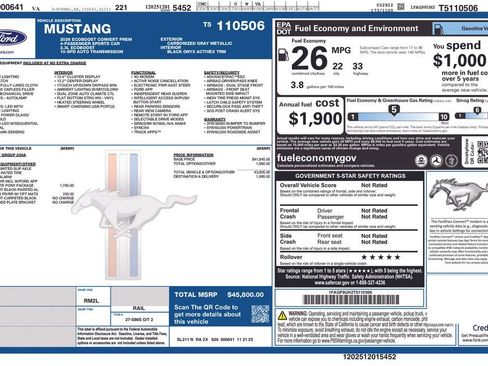 New 2026 Ford Mustang Premium w/ Mustang Nite Pony Package image 7