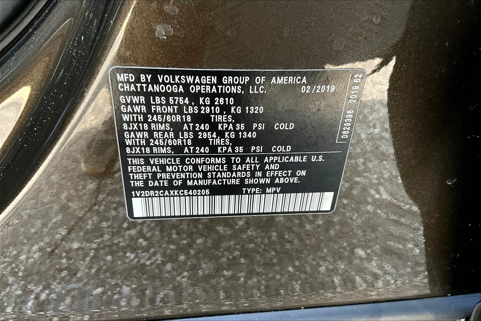 Used 2019 Volkswagen Atlas SE w/ Towing Package FWD image 16