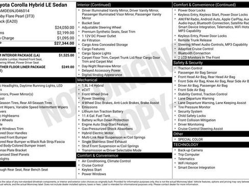 Used 2022 Toyota Corolla LE w/ Premium Interior Package image 30