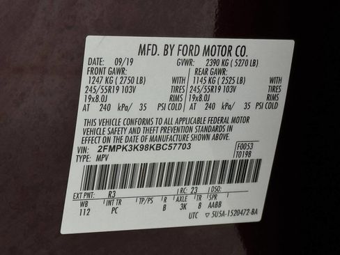 Used 2019 Ford Edge Titanium w/ Equipment Group 301A image 95