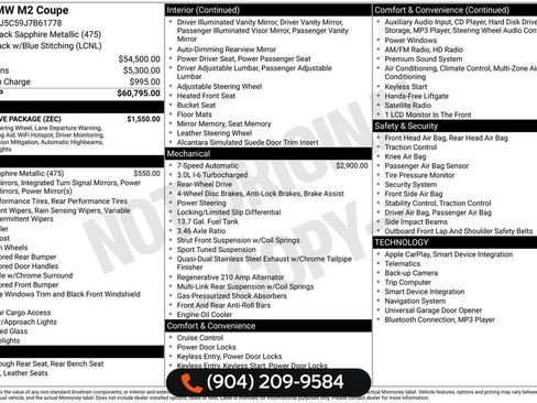 Used 2018 BMW M2 w/ Executive Package image 36