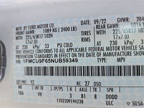 Used 2022 Ford Escape S image 39