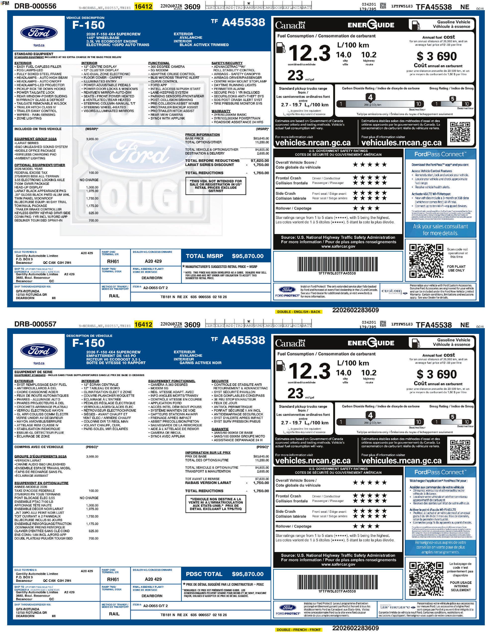 Used 2026 Ford F150 Lariat w/ Equipment Group 502A High AWD/4WD image 3