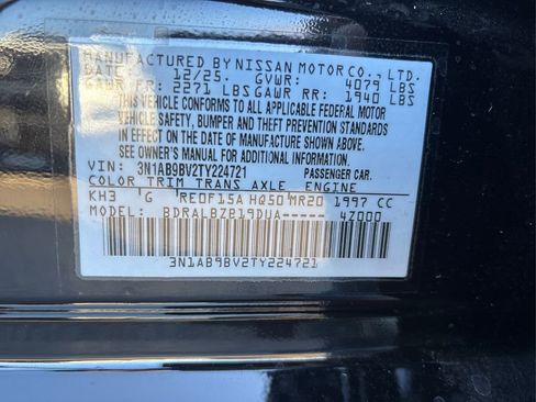 New 2026 Nissan Sentra S w/ Floor Mat Package image 12