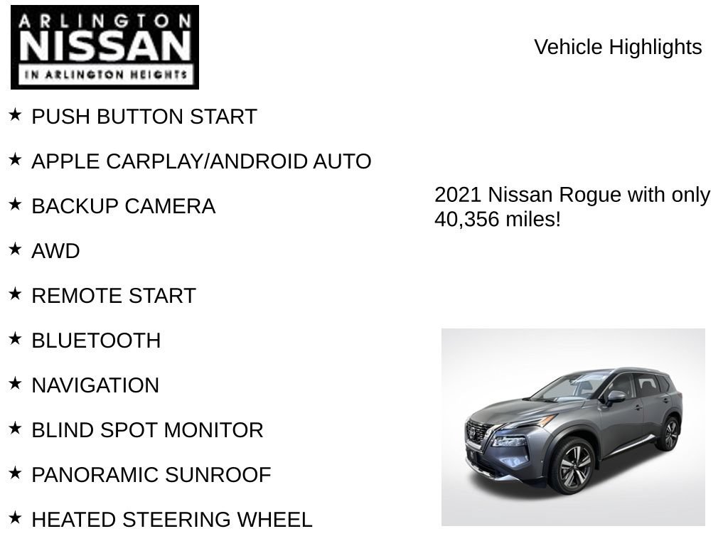 Certified 2021 Nissan Rogue Platinum AWD/4WD image 7