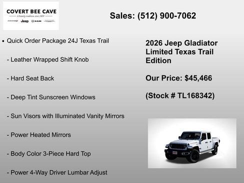 New 2026 Jeep Gladiator Sport image 12