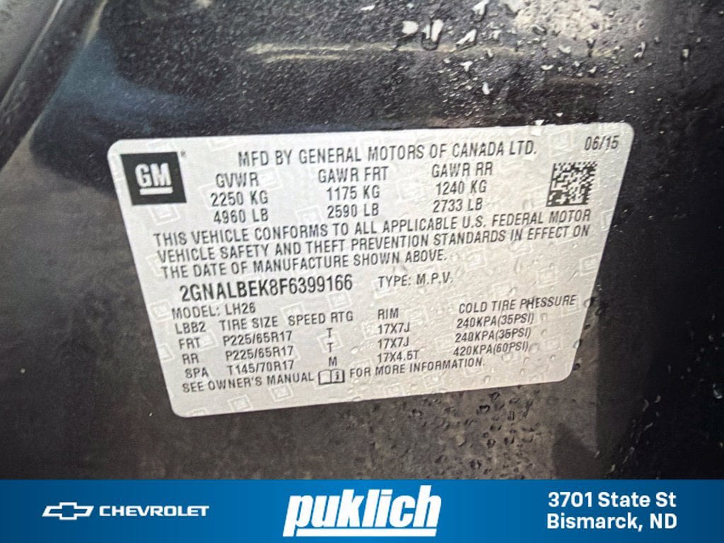 Used 2015 Chevrolet Equinox LT w/ Driver Convenience Package FWD image 32