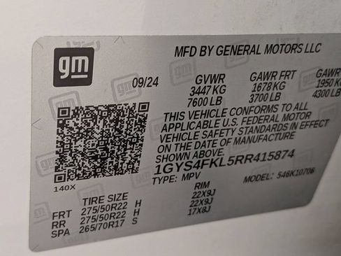 Certified 2024 Cadillac Escalade Sport w/ LPO, ONYX Package AWD/4WD image 30