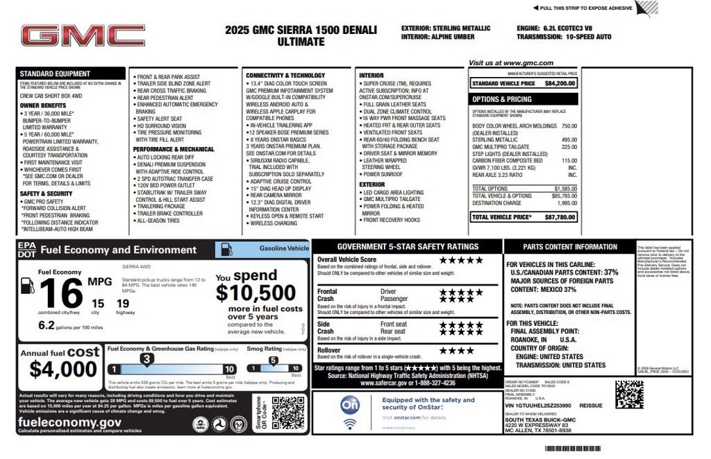 Used 2025 GMC Sierra 1500 Denali Ultimate AWD/4WD image 3