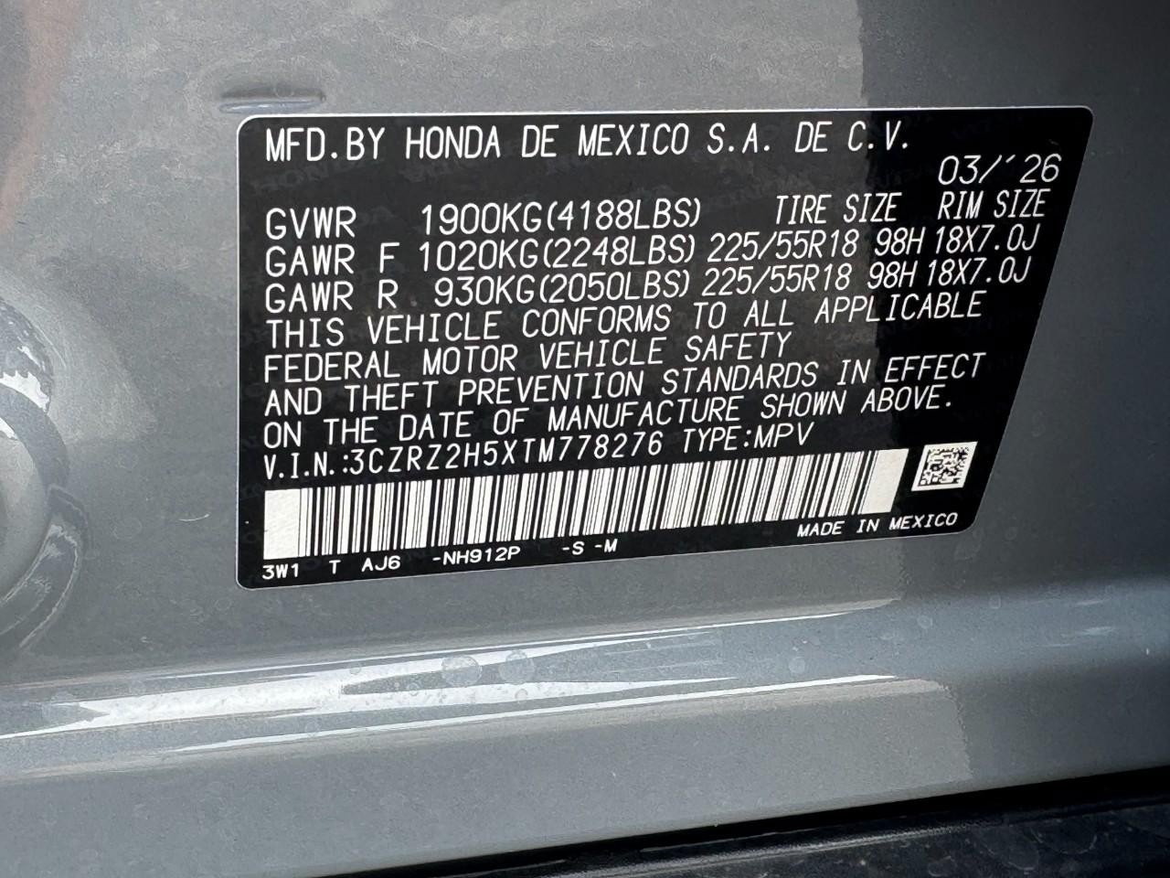 Certified 2026 Honda HR-V Sport image 25