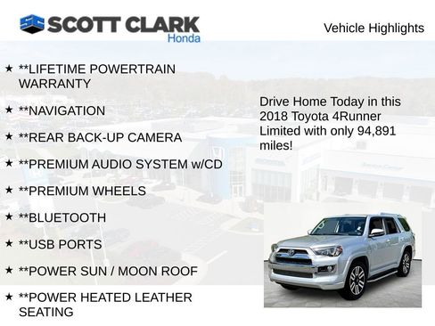 Used 2018 Toyota 4Runner Limited image 11