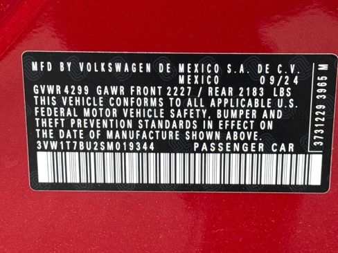 Certified 2025 Volkswagen Jetta GLI Autobahn w/ GLI Black Package image 16