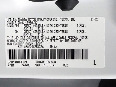 Used 2026 Toyota Tundra SR5 RWD image 60