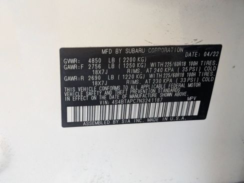 Certified 2022 Subaru Outback Touring AWD/4WD image 28