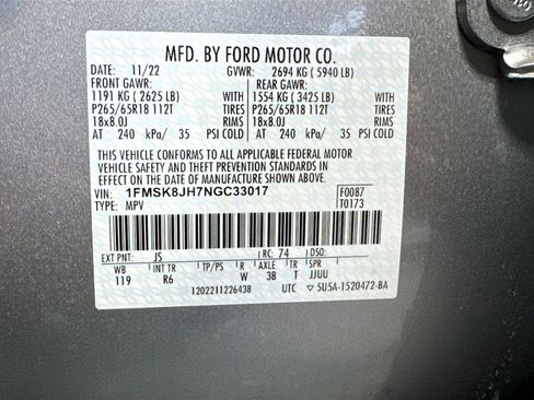 Used 2022 Ford Explorer Timberline w/ Timberline Technology Package AWD/4WD image 29