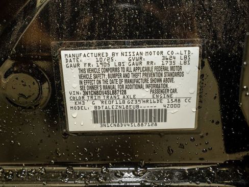 New 2025 Nissan Versa S w/ Trunk Package image 20