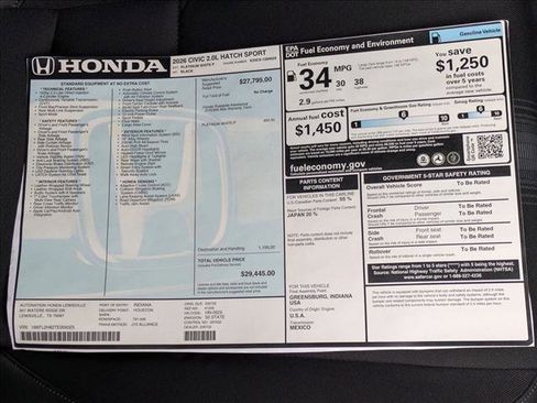 New 2026 Honda Civic Sport image 18