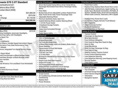 Used 2023 Genesis G70 2.0T image 11