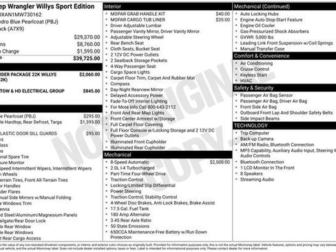 Used 2021 Jeep Wrangler Sport AWD/4WD image 29