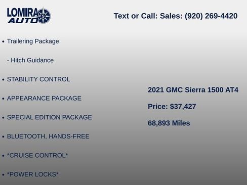 Used 2021 GMC Sierra 1500 AT4 w/ AT4 Value Package AWD/4WD image 8