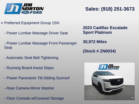 Used 2023 Cadillac Escalade Sport Platinum w/ LPO, ONYX Package AWD/4WD image 8
