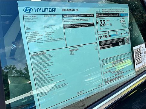 New 2026 Hyundai Sonata SE FWD image 14