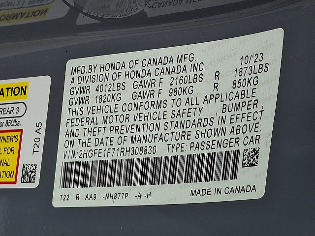 Certified 2024 Honda Civic EX image 26