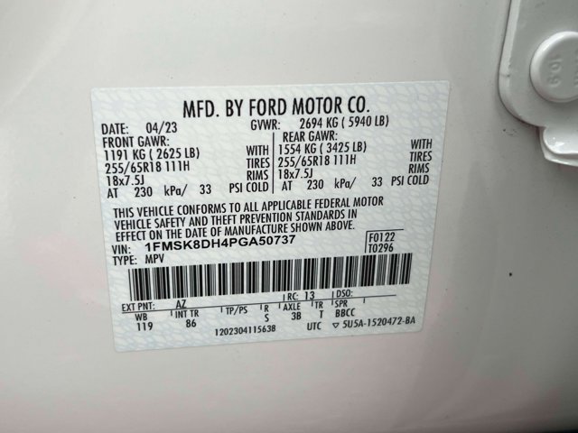 Used 2023 Ford Explorer XLT AWD/4WD image 34