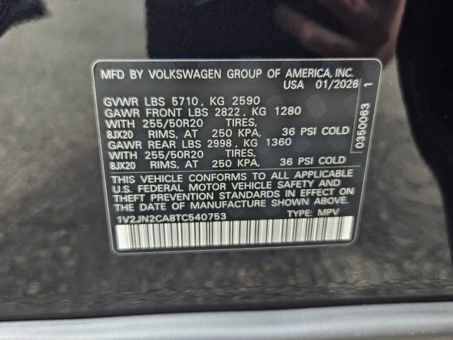 Used 2026 Volkswagen Atlas SE FWD image 20