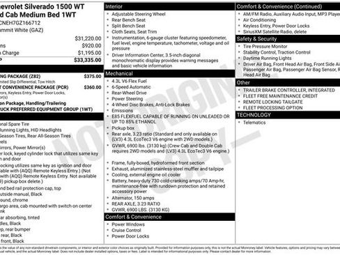 Used 2016 Chevrolet Silverado 1500 W/T w/ Trailering Package image 33