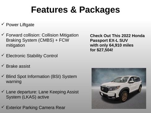 Certified 2022 Honda Passport EX-L image 20