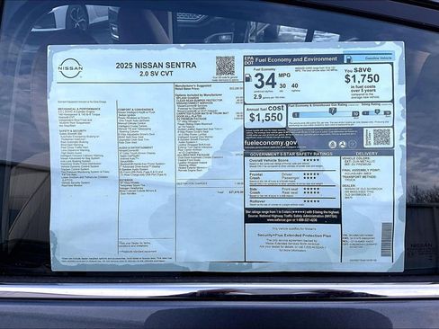 New 2025 Nissan Sentra SV w/ SV Premium Package image 14