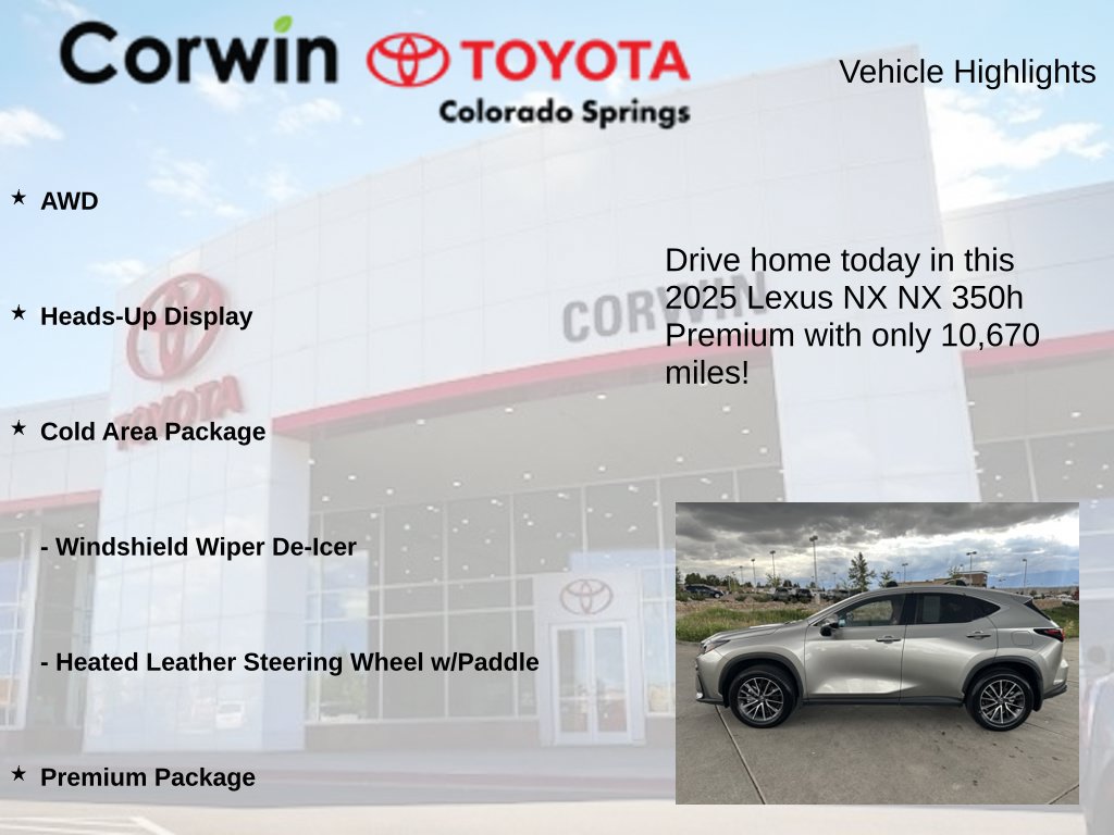 Used 2025 Lexus NX 350h AWD w/ Accessory Package (2T) image 7