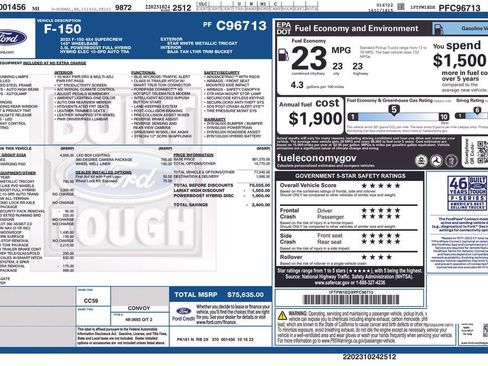 Used 2023 Ford F150 Lariat w/ Equipment Group 502A High image 38