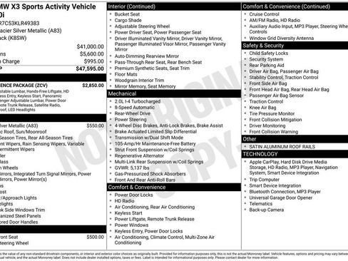 Used 2019 BMW X3 sDrive30i w/ Convenience Package image 11