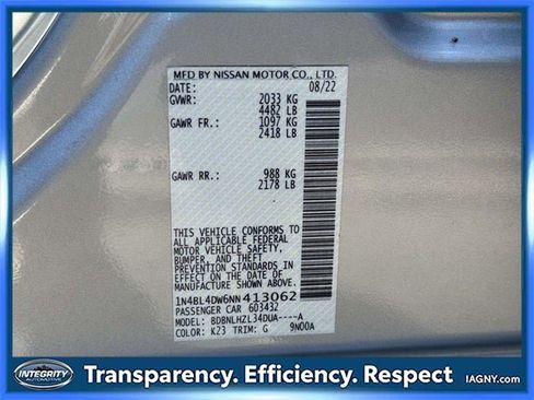 Certified 2022 Nissan Altima 2.5 SV image 34