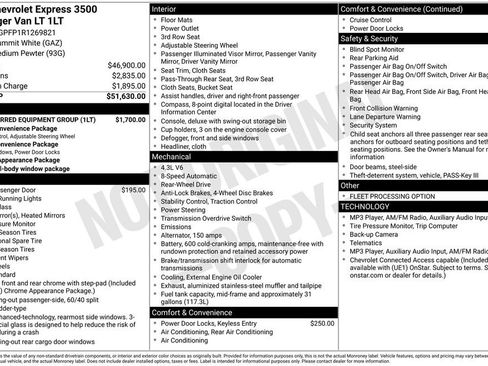 Used 2024 Chevrolet Express 3500 LT w/ LT Preferred Equipment Group RWD image 10