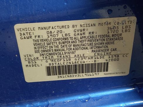 Used 2020 Nissan Versa S FWD image 33