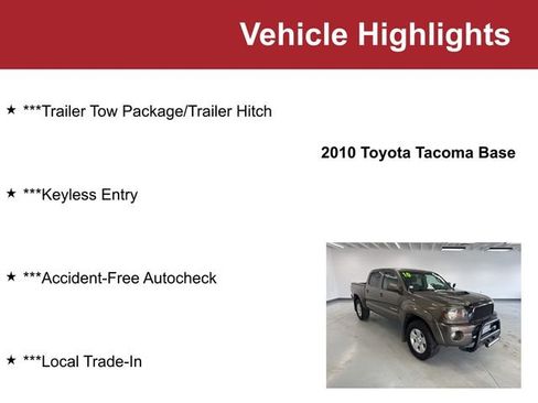 Used 2010 Toyota Tacoma 4x4 Double Cab image 2