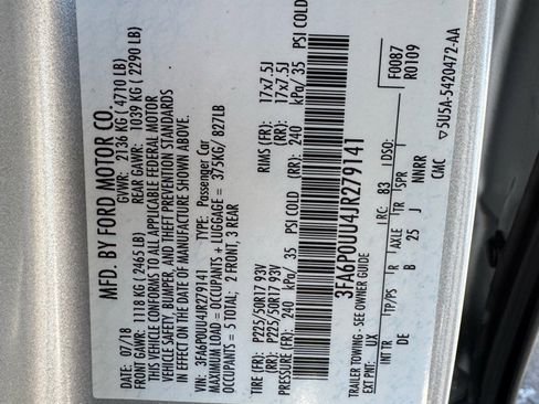 Used 2018 Ford Fusion S image 27