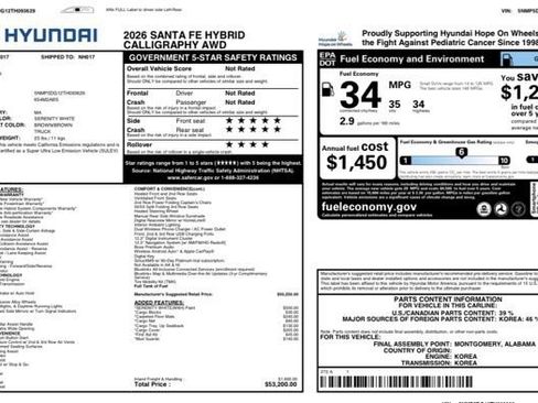 Used 2026 Hyundai Santa Fe Calligraphy AWD/4WD image 64