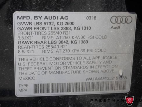 Used 2018 Audi SQ5 Premium Plus w/ S Sport Package AWD/4WD image 11