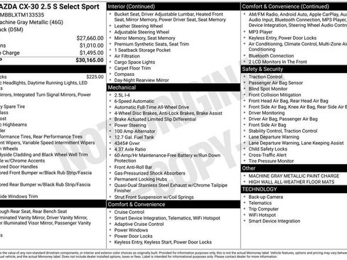 New 2026 MAZDA CX-30 AWD 2.5 S w/ Select Sport Pkg image 32