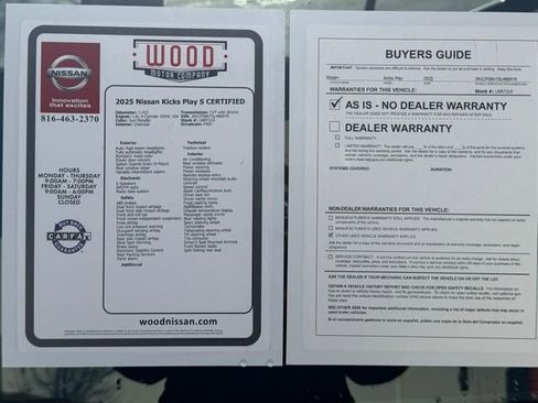 Certified 2025 Nissan Kicks Play S image 11